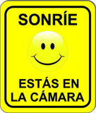 Sonríe estás en la cámara Aluminum Composite Sign