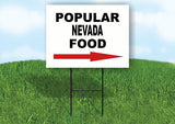 NEVADA POPULAR FOOD RIGHT ARROW 18"x24" Yard Sign Rd Sign with Stand