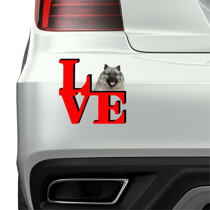 Keeshonden Dog Love Park Dog Fridge Refrigerator Car Magnet