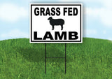 GRASS FED LAMB BLACK BORDER Yard Sign Road with Stand LAWN SIGN