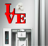 Poodle Love Park Cute Dog Fridge Refrigerator Car Magnet