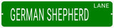 GERMAN SHEPHERD LANE 24"x6 ALUM COMPOSITE SIGN