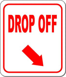 DROP OFF RED 8 Arrow Variations Metal Aluminum composite sign