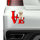 Golden Retriever Puppy Dog Love Park Dog Fridge Refrigerator Car Magnet