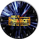 Best Pharmacist in the Star Galaxy Wars Space Kitchen Living room Wall Clock