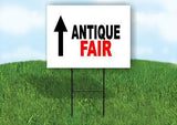 ANTIQUE FAIR STRAIGHT ARROW BLACK Yard Sign with Stand LAWN SIGN