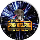 Best Spanish Water Spaniel Dog Galaxy Wars Space Star Kitchen Livingroom Clock
