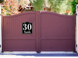 30 Yards Distance Marker Running Race 5k Marathon BLACK Aluminum Composite Sign
