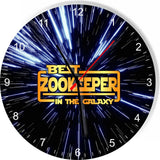 Best Zookeeper in the Star Galaxy Space Kitchen Living room Wall Clock