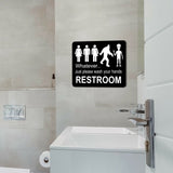 FUNNY BATHROOM WHATEVER JUST WASH YOUR HANDS BIGFOOT ALIEN SIGN