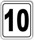 10 MPH miles per hour Aluminum composite sign
