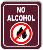 NO ALCOHOL PARK CAMPING Metal Aluminum composite sign