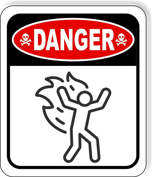 DANGER FIRE HAZARD Metal Aluminum composite sign