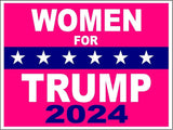3 Pack Eco Women for Trump 2024 Pink Bumper Magnet 4 in x 3 in