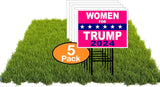 Eco Women for trump 2024 pink 12x16 in Yard Road Sign w/Stand