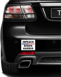 3 Pack Eco Impeach Biden Harris White Background Bumper Magnet 4 in x 3 in