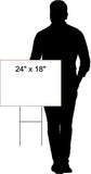 Alert No Smoking 18x24 in Yard Road Sign w/Stand