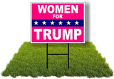 Eco Women for trump Donald Trump POLITICAL pink 5 Double Sided 12x16 in Yard Road Sign w/Stand