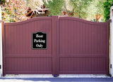 Boat Parking Only BLACK Aluminum Composite Sign