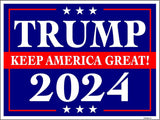 Eco Trump Keep America Great 2024 12X16 In Yard Road Sign W/Stand