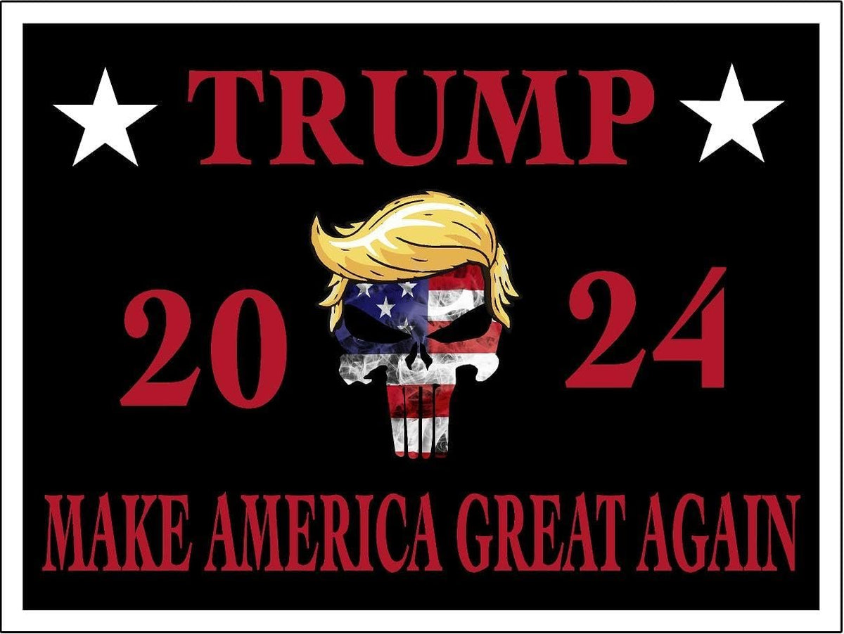 3 Pack Eco Punisher Trump 2024 Make America Great Again Bumper Magnet 4 in x 3 in