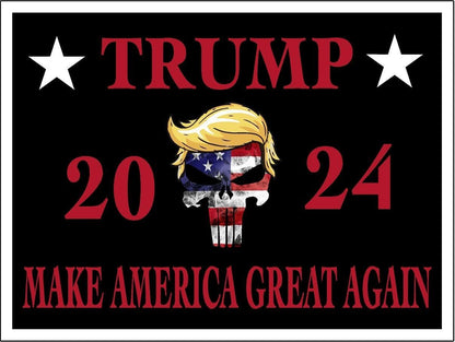3 Pack Eco Punisher Trump 2024 Make America Great Again Bumper Magnet 4 in x 3 in