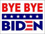 3 Pack Eco Bye Bye Biden Blue Stars Bumper Magnet 4 in x 3 in