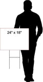 SIGN IN RIGHT arrow BLACK 18 in x 24 in Yard Sign Road Sign with Stand